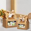 1/5pcs Box with Window Paper Gift Box with Ribbon Cake Box Birthday Wedding Party Gift  Cake Box Gift Bags Boxes for Wedding