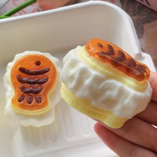 Taiyaki Squeeze Toy Stress Relief Fidget Toy Ultra-Realistic Dessert Food Sticky Squeeze Toys for Kids
