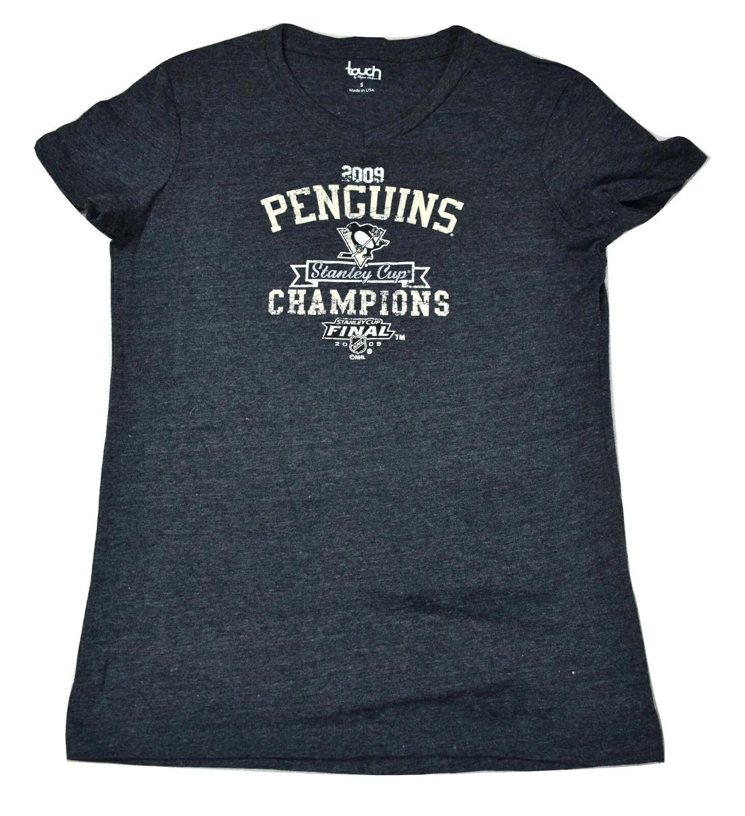 Touch By Alyssa Milano Womens Pittsburgh Penguins Stanley Cup Champions Shirt S 2XL