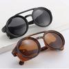 Steampunk-Stil Runde Brille mit großem Rahmen - Trendige Hip-Hop-Tanz-Brille für Männer und Frauen. Herrenbrillen, Damenbrillen.