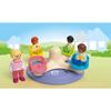 PLAYMOBIL Junior 71701 Enfants et tourniquet, Comprend quatre personnages et un tourniquet, Dès 1 an