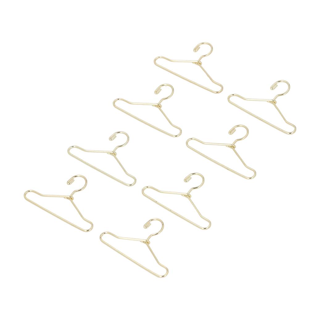 1:12 Doll Clothes Hangers Dollhouse Miniature Wire Gold Hangers Iron Dollhouse Metal Hangers