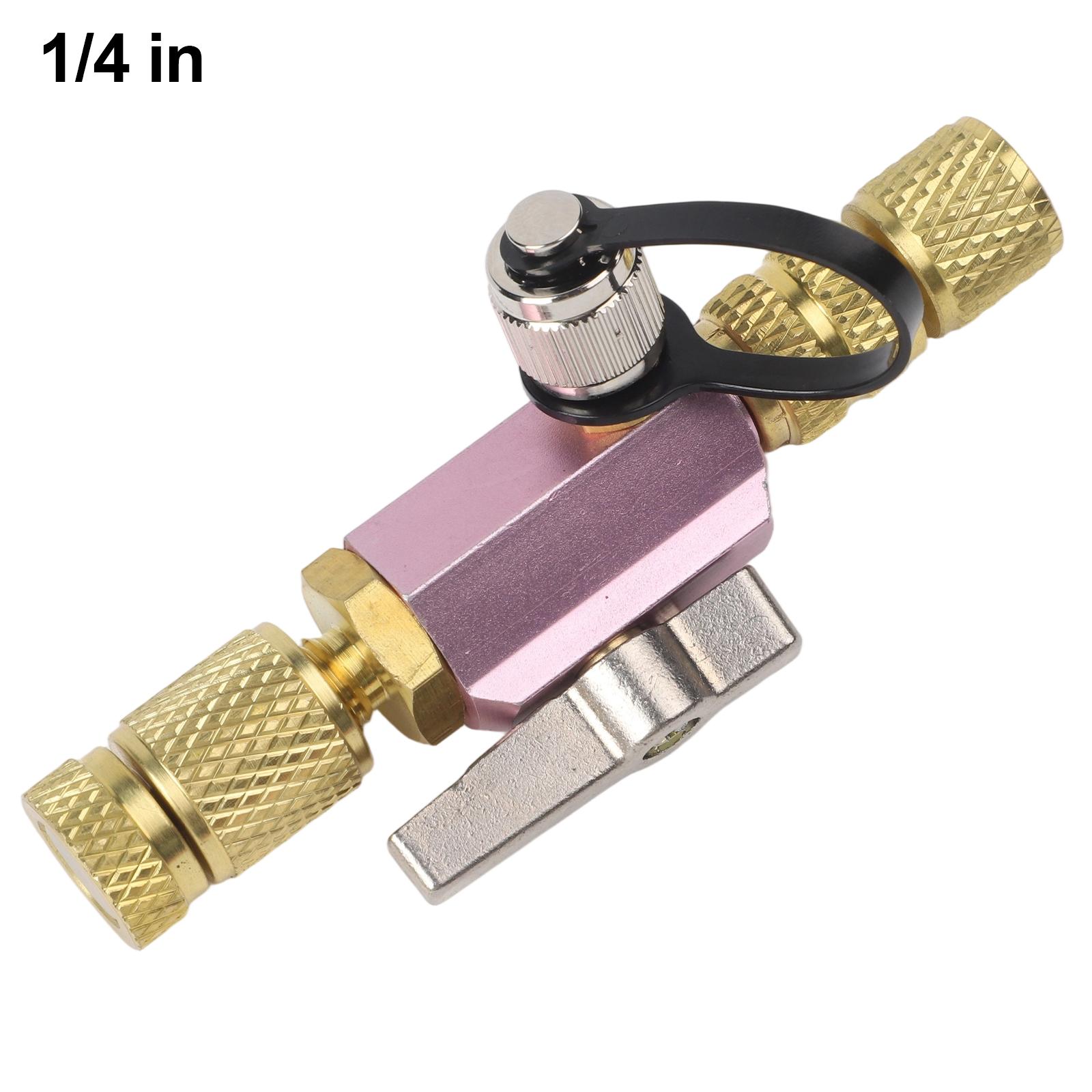 Car R410A Vacuum-Rated Valve Core Removal Tool 5/16\  Female FlareX1/4\  Male Flare Car Vacuum Rated Valve Core Disassembly Tool