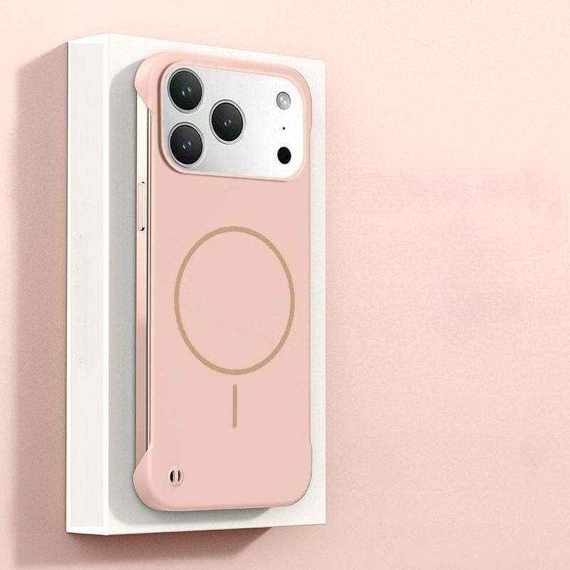 

для Magsafe Безрамковий чохол для телефону для iPhone 17 Air 17 Pro Max Ультратонкий Безрамковий Жорсткий Магнітний Чохол для iPhone 17Pro 17Air iPhone17