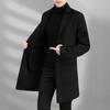 Autumn and Winter Men's Woolen Coat Medium and Long Suit Collar Hand-sewn Double-sided Woolen Coat Trench Coat Men's Coat