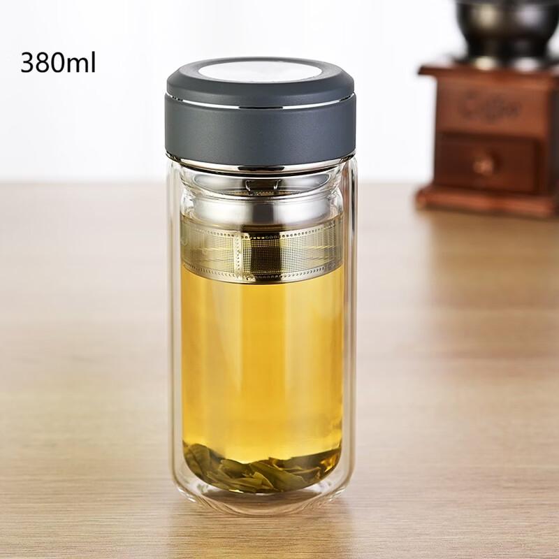 Shangqi Double-Layer High Borosilicate Glass Water Cup with Lid