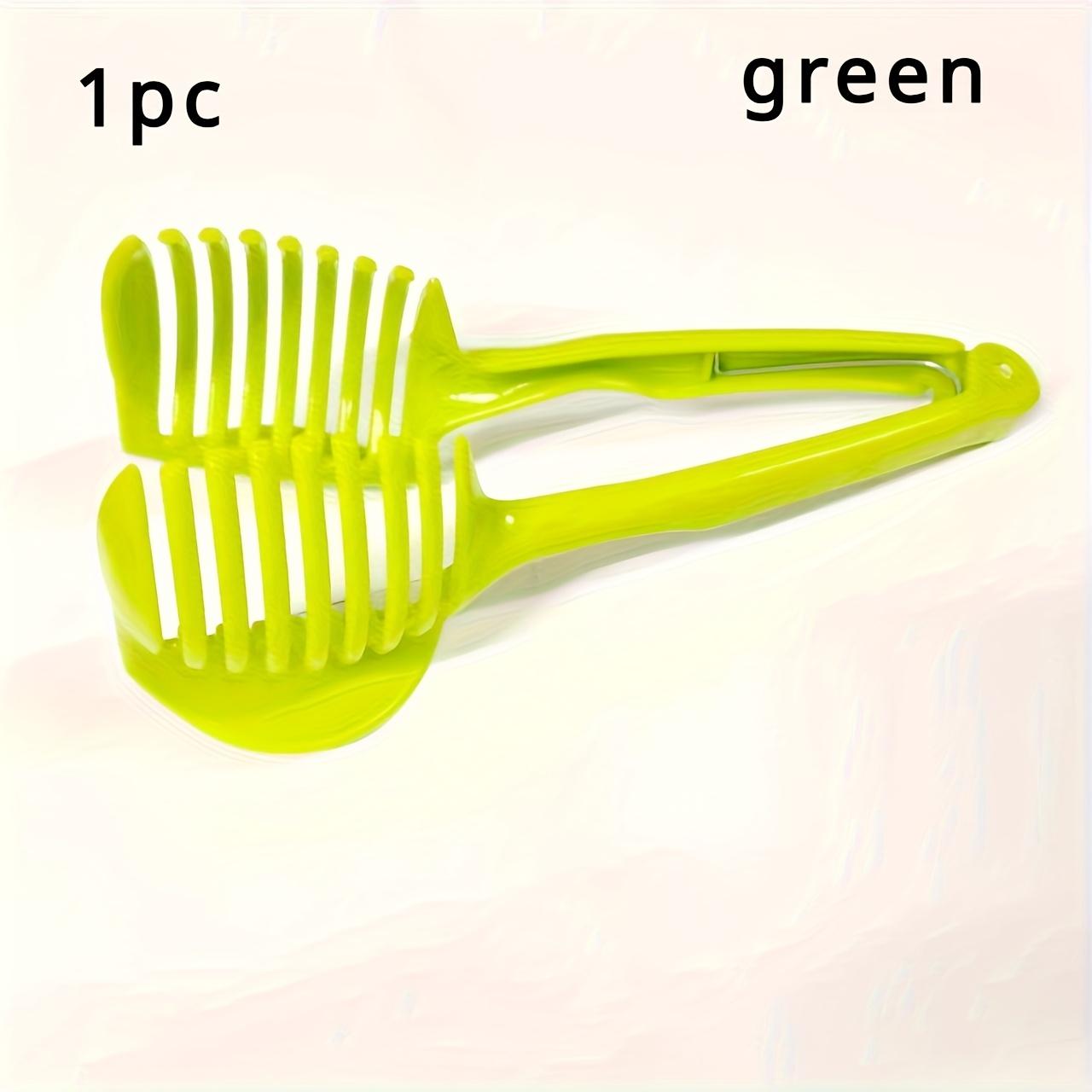 

1 шт. Инструмент для нарезки томатов, Инструмент для нарезки лимона, Держатель для нарезки лимона, Держатель для нарезки томатов, Круглые щипцы для фруктов, Держатель для нарезки яиц, Кухонные принадлежности 1pc зелёный