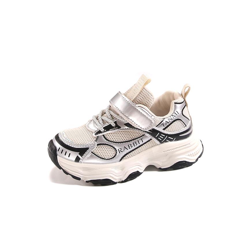 Students Sneakers Handsome Mesh Breathable Kids Running Shoes Thick Soft Sole 2025 New Boys Girls Sports Shoes Non-slip Flexible