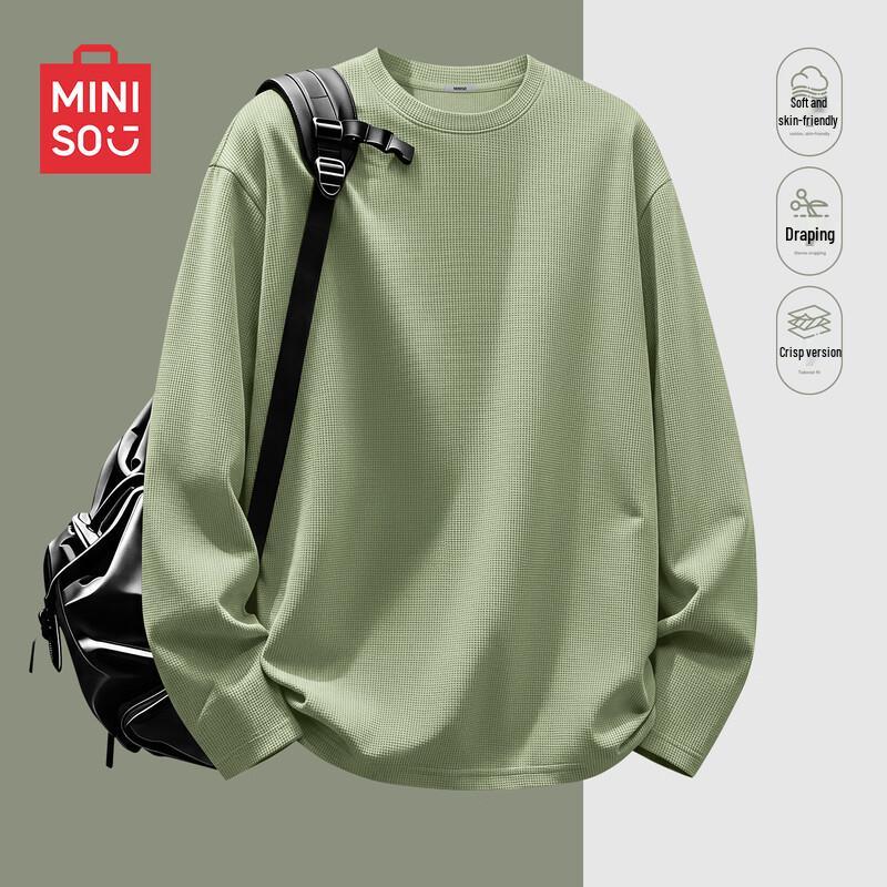 MINISO Men's Waffle Knit Long-Sleeve T-shirt