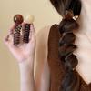 2Pcs Hair Tie for Women, Spiral Design Hair Bands, Thick Elastic Hair Ropes for Ponytails Buns, No Pulling or Snagging Large Bead Hair Tie