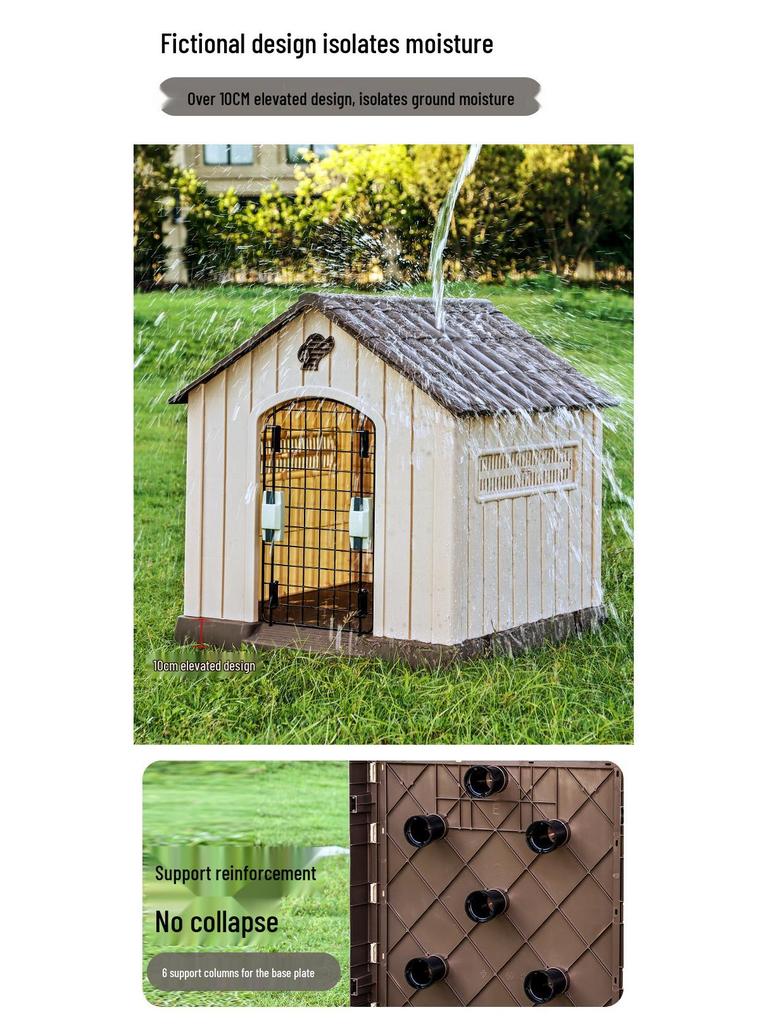 Large Rainproof Outdoor Dog Villa - Four Seasons Universal, Sturdy, Removable, and Washable.