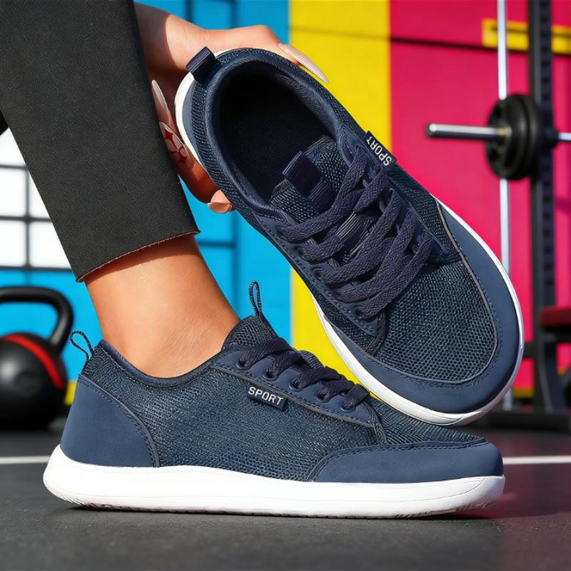 Women's Wide Barefoot Shoes New Fashion Outdoor Running Sneakers Minimalist Large Trendy Mesh Casual Walking Shoes