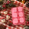 6 Cavity Snowman Silicone Baking Mold Creative DIY Cake Mold Nonstick Flexible Chocolate Fondant Mold for Baking and Candy Making