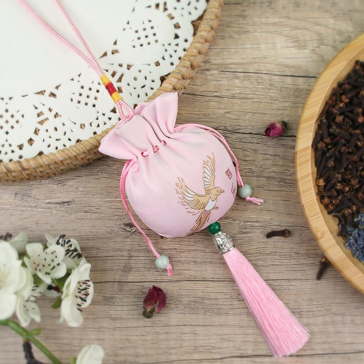 Embroidered Lavender Sachet: Dragon Boat Festival Car Pendant, Mosquito Repellent for Babies and Kids