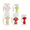 Glass Colorful Mushroom Vase Nordic Style Indoor Home Decor Hydroponic Plant Flower Arrangement Ornament Room Desktop Decoration