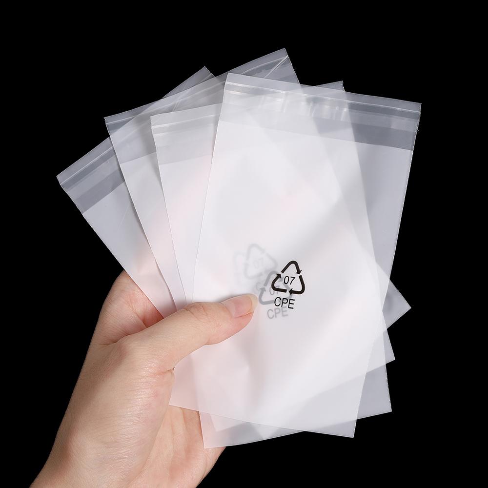 50pcs/Lot CPE Frosted Bags Jewelry Package Plastic Bag for Earrings Necklace Bracelet Beads Jewelry Organizer Display Packaging