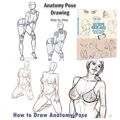 Secrets du dessin de personnages Livre de dessin d'anatomie Dessin de personnages La méthode des points Livre d'art pour débutants et artistes avancés