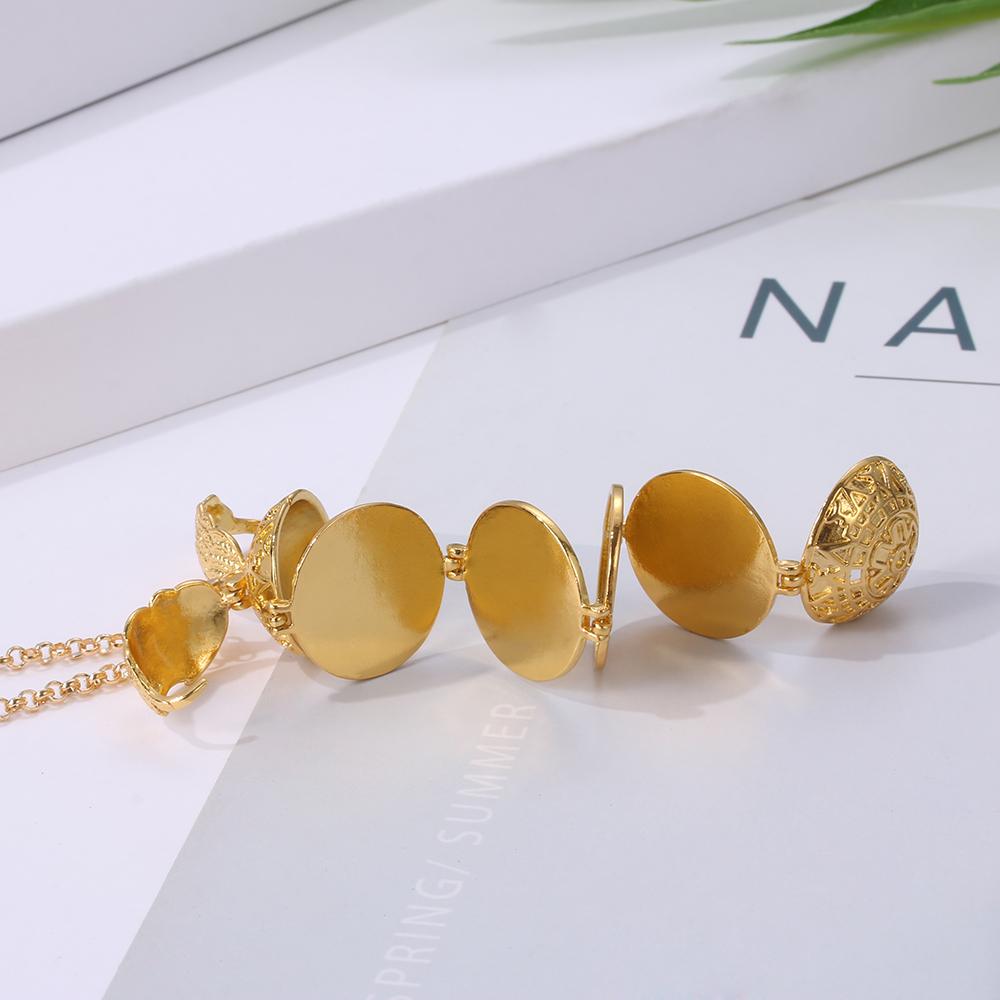 Jewelry Expanding Memory Floating Locket Necklace Long Chain Magic 4 Photo Pendant Angel Wings