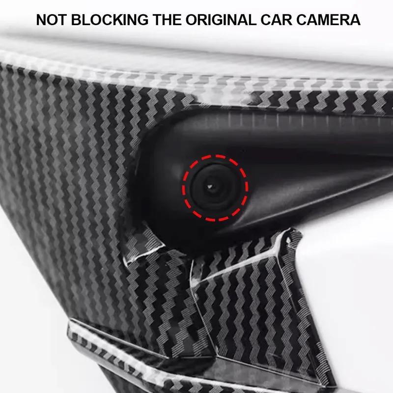 2Pcs Car Side Camera Protection Covers Kit Decoration Sticker Car Modification Accessories for Tesla Model 3 Moel Y -2025