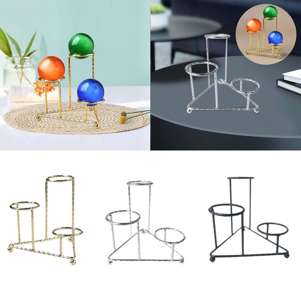 Sphere Stand Glass Ball Holder Art Crafts Seat Shelf Collections Rack Base for