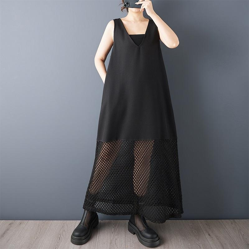 

Sleeveless oversized Sexy black new in dresses for women casual loose long summer dress elegant clothing 2026