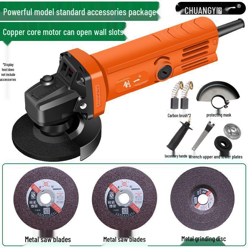 Multifunctional Angle Grinder & Polisher: Handheld Cutting, Grinding, and Polishing Tool for Household Use