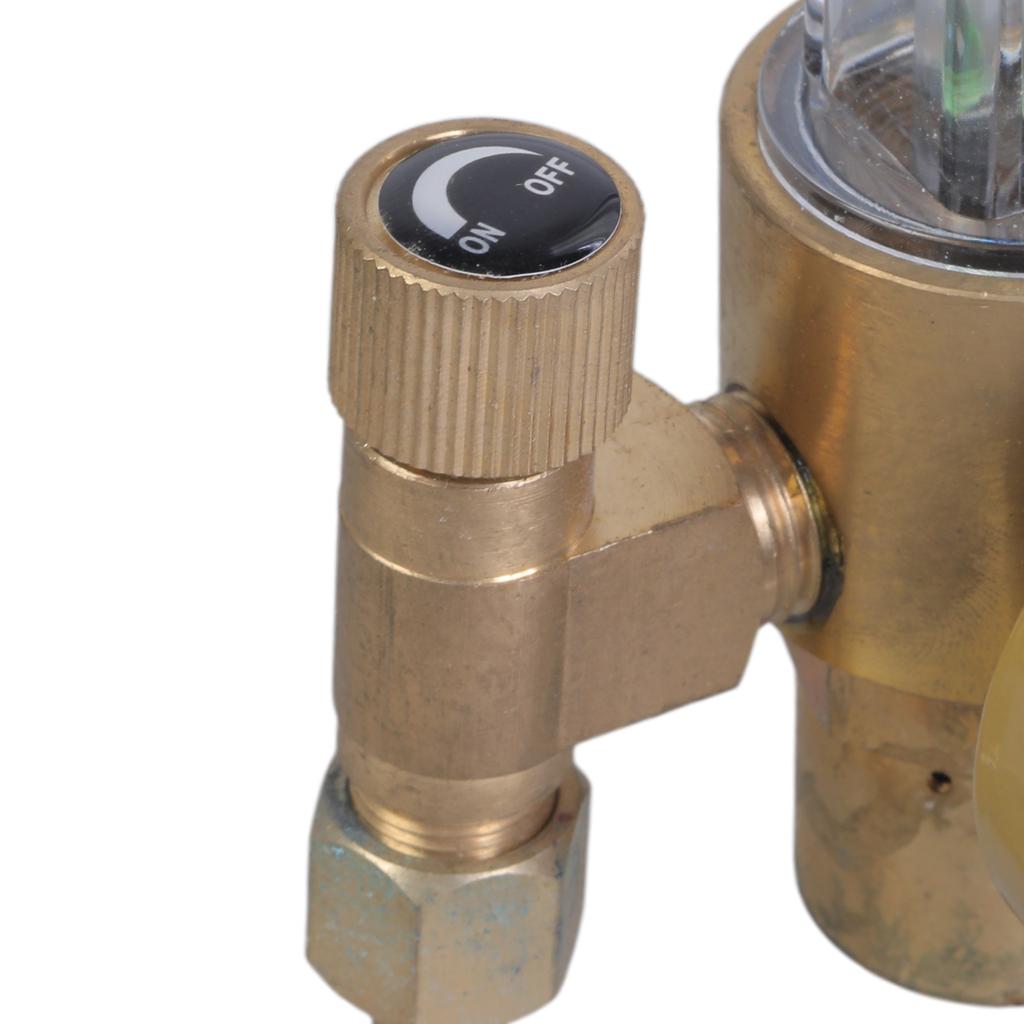 Argon Pressure Reducer Regulator Gas Flowmeter G5/8 Male Thread with Two Scales for TIG Argon Arc Welding Full Copper