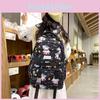 Shark Cartoon Cute Swimming Circle Star Pattern Student Backpack For School Use