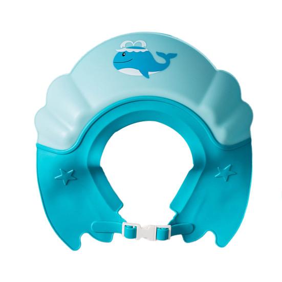 

Детская шапочка для душа с гладкими краями, защита для ушей, портативная шапочка с защитой от обратного потока для купания, шапочка для мытья волос, повседневная жизнь синий