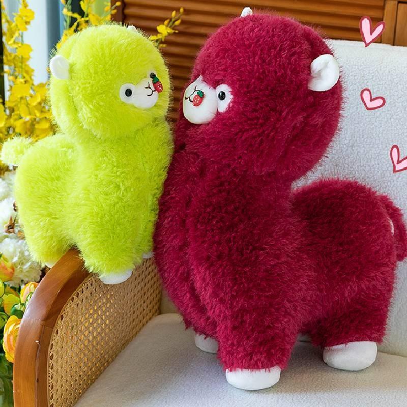Strawberry Alpaca Plush Toy Stuffed Animal Doll Cartoon Decoration Gift Kids