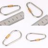 D Shape Titanium Alloy Screw Lock Carabiner Clip Hook Keychain Camping