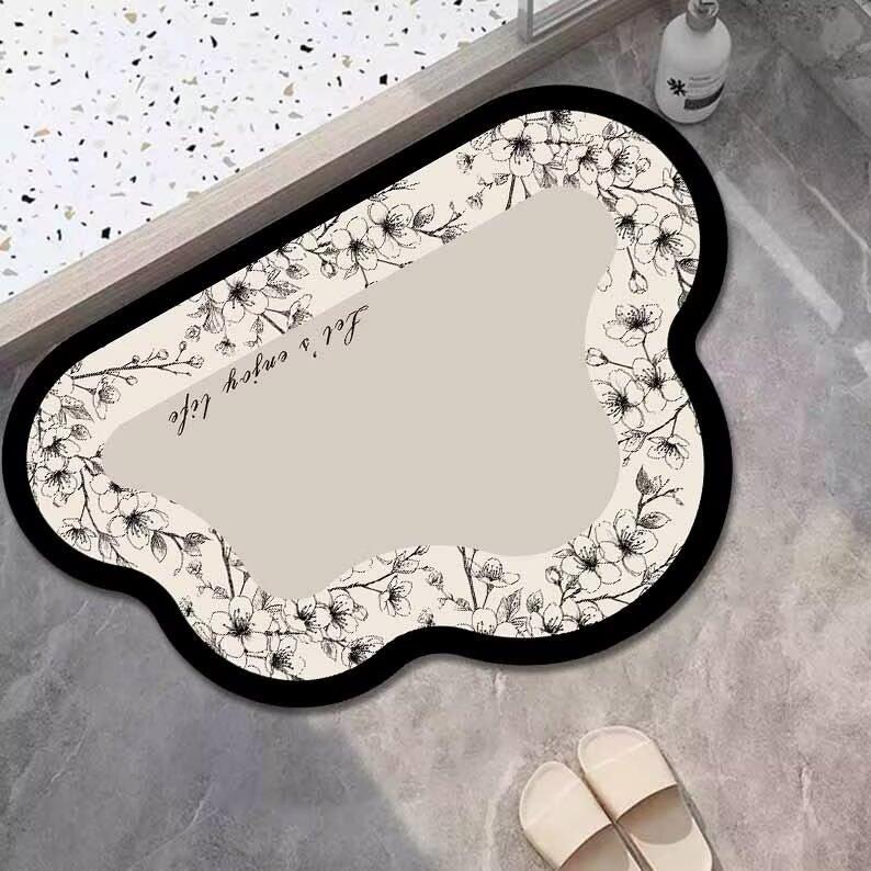 Diatom mud floor mat bathroom toilet toilet entry door water absorption quick drying non-slip foot pad entry door carpet