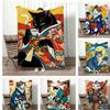 Ukiyo-e Utagawa Kuniyoshi Throw Lightweight 240g Flannel Blanket Soft Skin-friendly for Summer Cooling