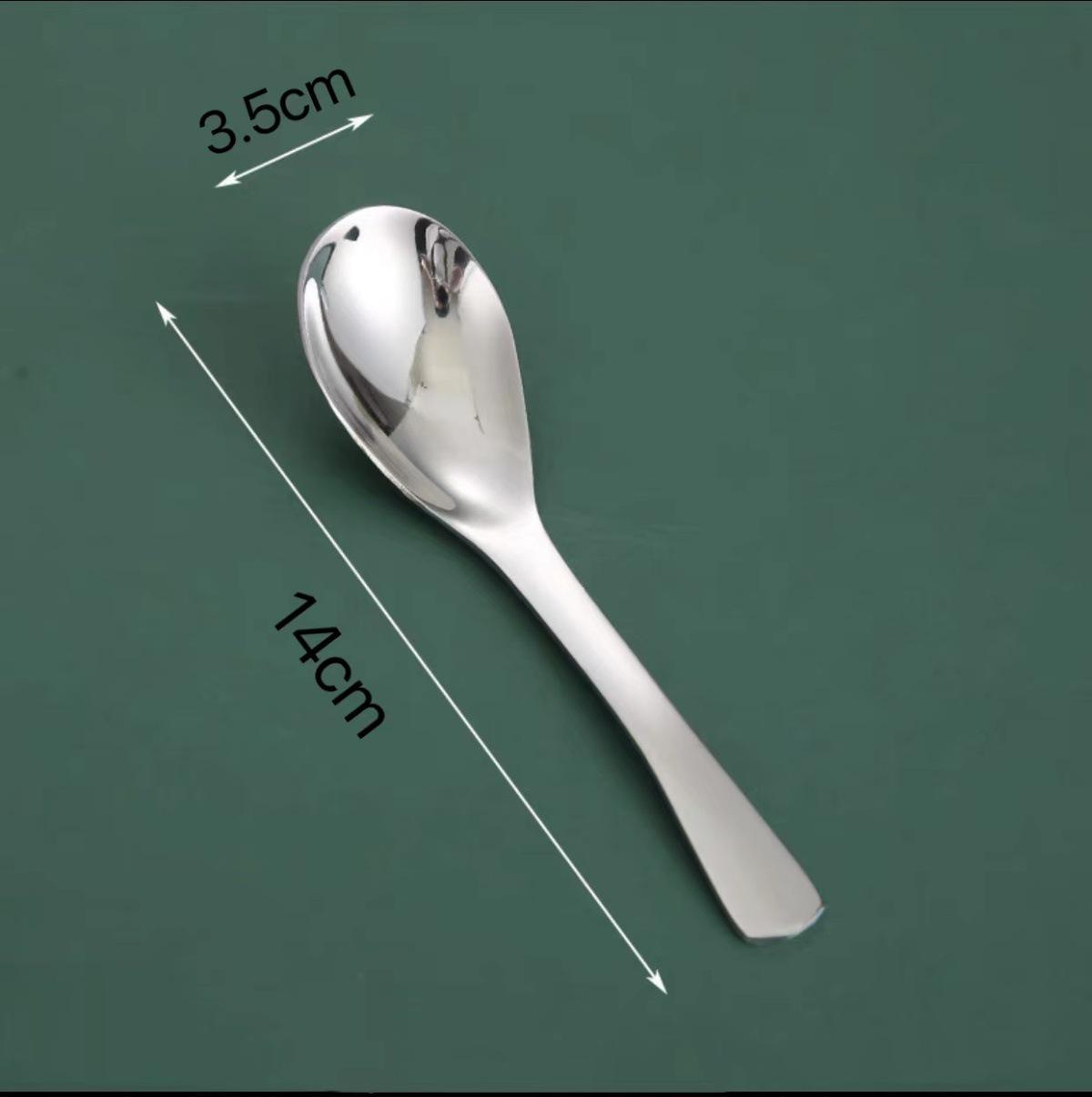 Gold Korean Style 304 Stainless Steel Deep Soup Spoon for Children