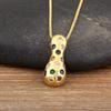Nidin New Fashion 26 A-Z Letters Initials Alphabet Pendant Necklace For Women Men Inlaid Colorful Zircon Jewelry Accessories