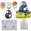 2pcs/Set DIY Crystal Silicone Egg Ball Dragon Mold DIY Craft Projects Make Jewelry Home Decoration Mirror Epoxy for Resin
