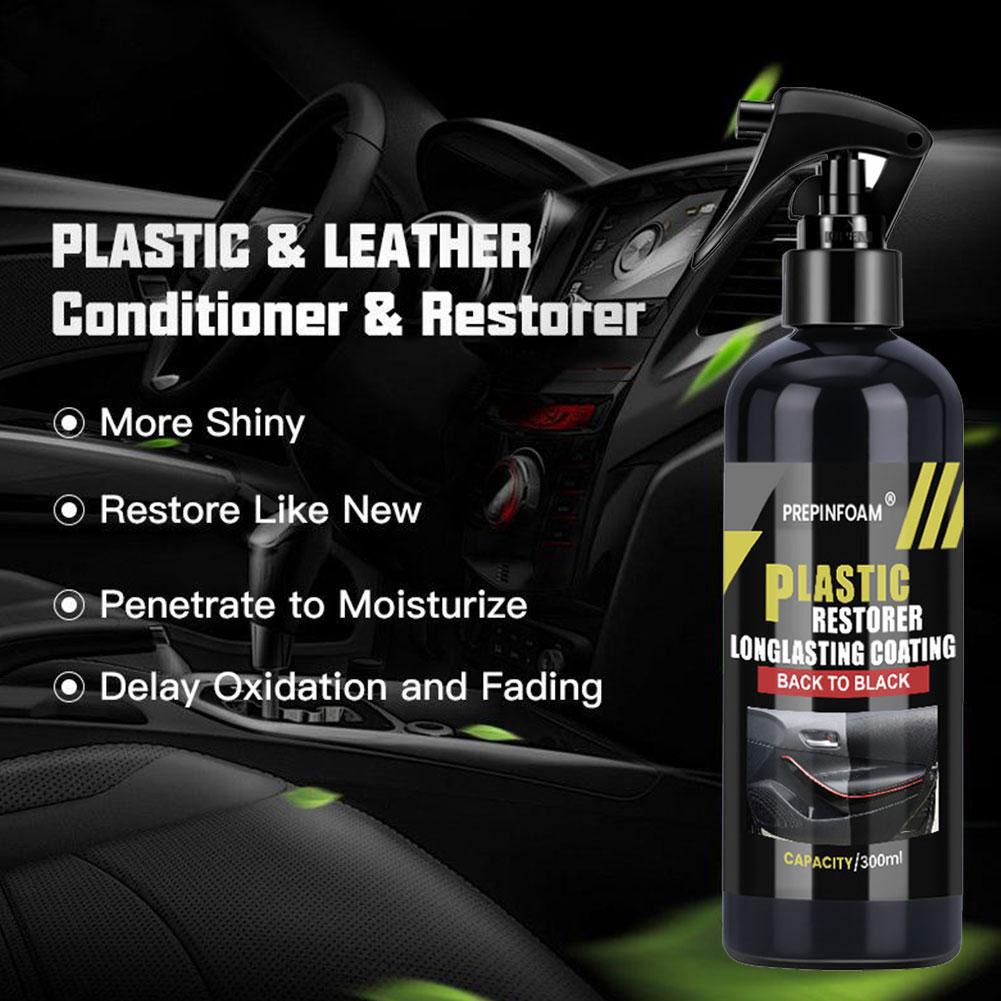 Car Plastic Restorer Coating Agent Auto Plastic Rubber Exterior Repair Clean Refresh Restoration Agent Black Shine Seal Brighten