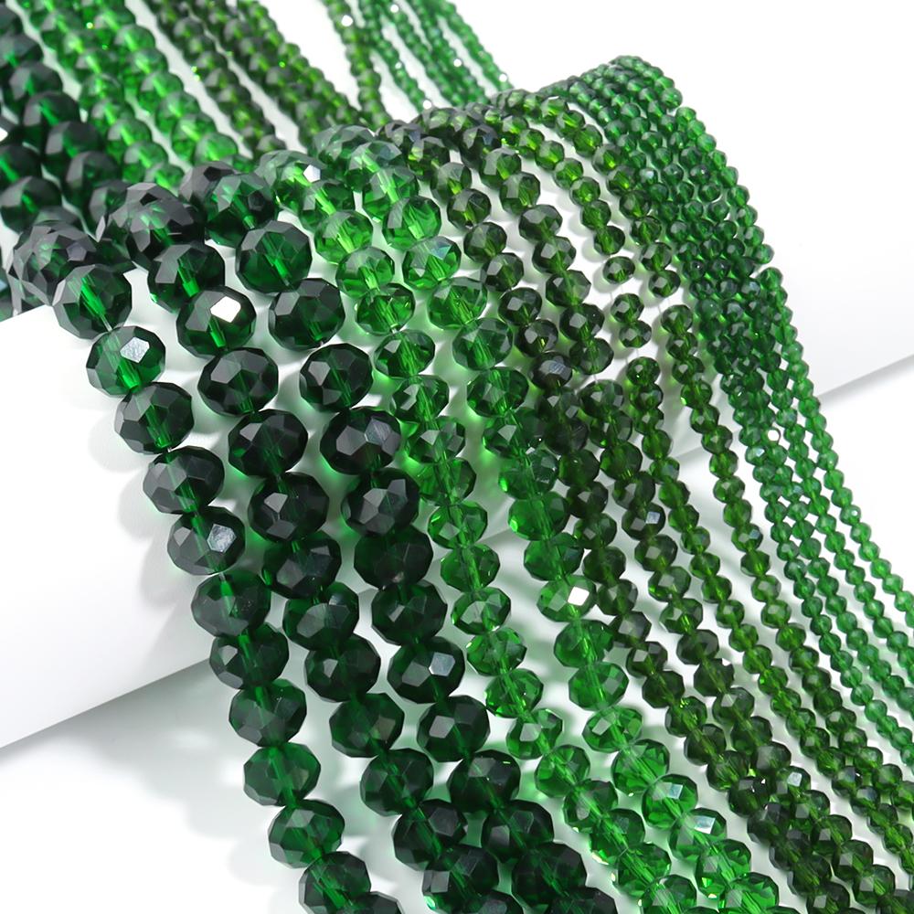 3/4/6/8/10mm Faceted AB Clear Glass Crystal Rondelle Beads Colorful Loose Spacer Beads For Jewelry Making DIY Bracelet Necklace