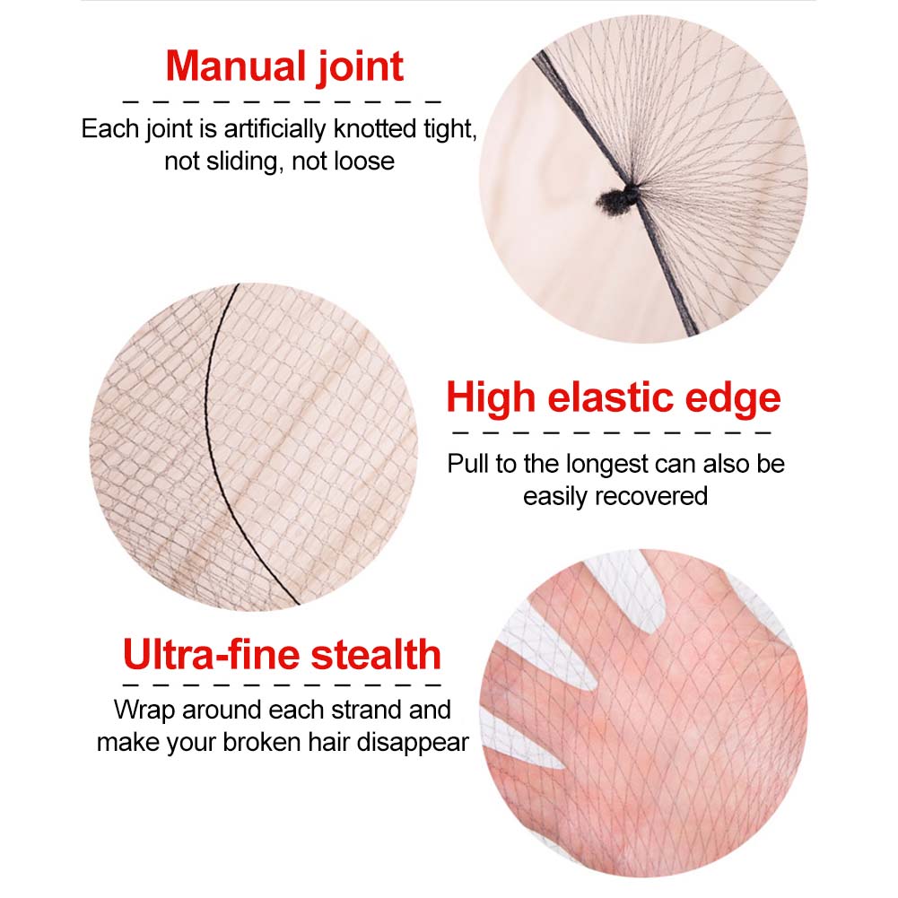 Hairnets Invisible Soft Disposable Hair Net Ballet Dance Bun Hair Cover Hair Nets Elastic Edge Mesh Hair Styling