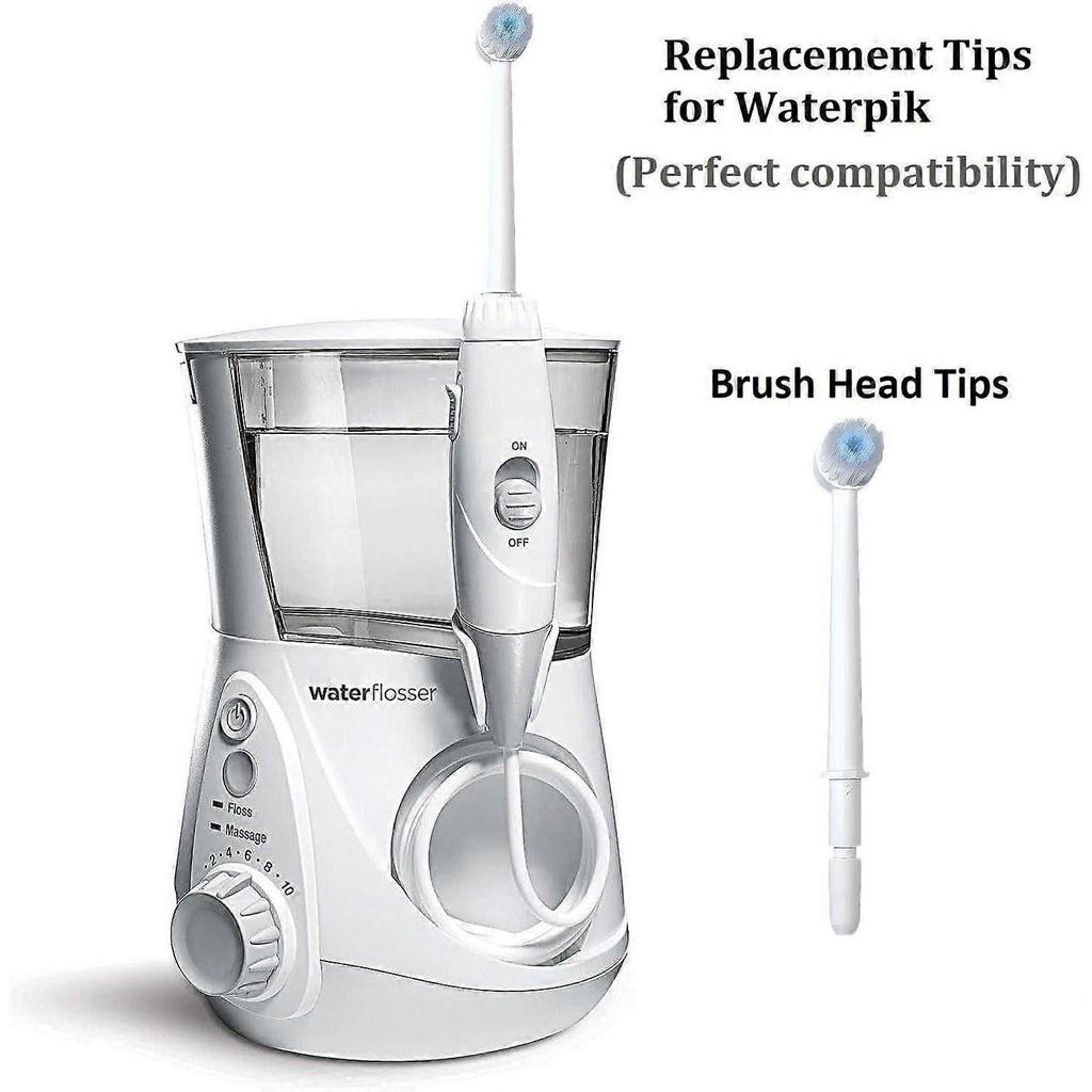 Waterpik TB100E Replacement Tips for WP450 WP100 Water Flosser, Dental Water Jet Toothbrush Tips, Deep Clean Teeth