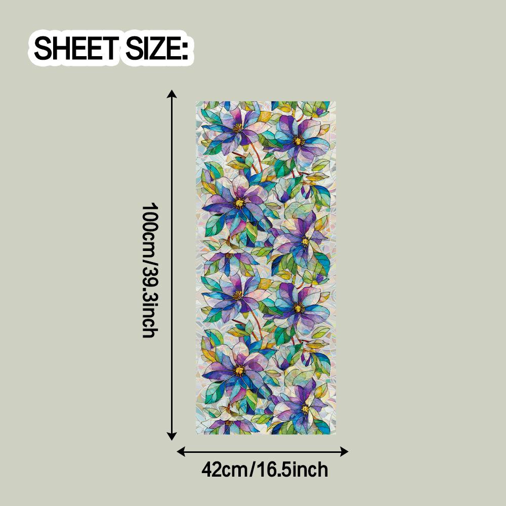 

Вырезанные лазером Разноцветные Геометрические Цветочные и Лиственные Наклейки для Декора Ванной Комнаты и Дома из Стекла на Статической основе 42*100cm