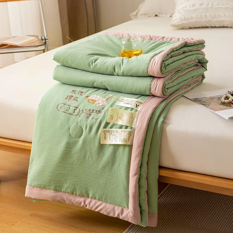 Summer Air Condition Quilt Soybean Cotton Thin Blanket Student Dormitory Spring and Autumn Summer Cool Quilt