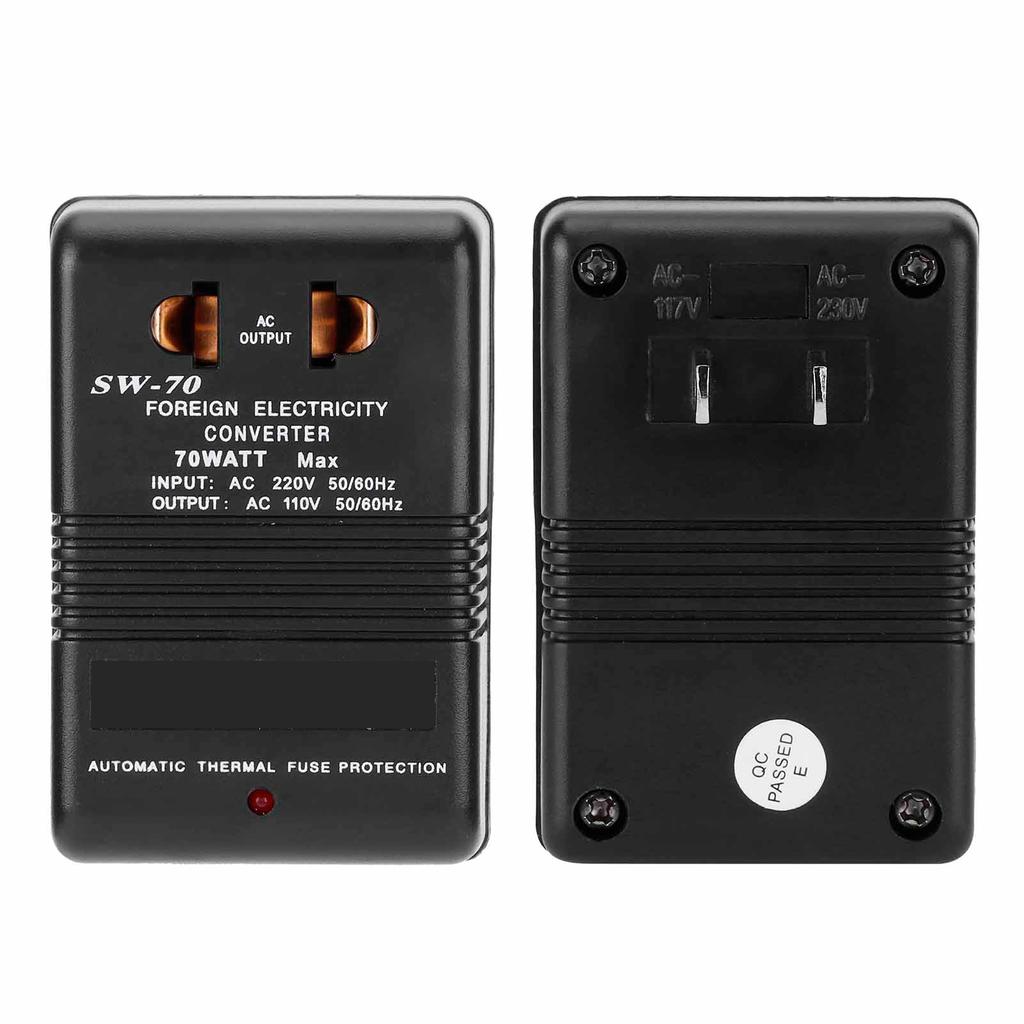 To  Voltage Converter 70W Steps Down Power Transformer for Electric Toothbrush Razors CN220V