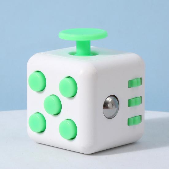 Stress Relief Mini Cube Toy Portable Six-Sided Anxiety Relieving Cube Home Office Worker Silent Calming Cube Sensory
