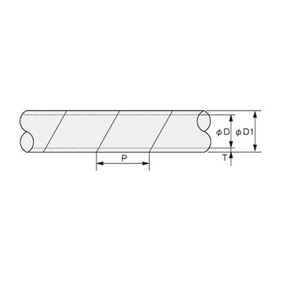 HellermannTyton TS-12-W Spiral Tubing for Binding and Protecting Electrical Wires, Weather-Resistant, Black, 50m