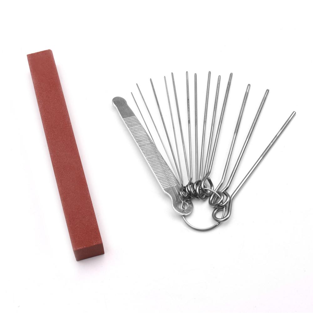 

Набор гитарных напильников 13 игл разного размера Плоский шлифовальный камень для гитары банджо