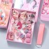 Korean Style 18-Piece Children's Hair Clips Gift Set - Hair-Friendly Bows & Crown Hairpins for Girls