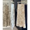 New Chinese Style Ice Silk Tie-dye Acetic Acid Satin Skirt Women's Spring New Tall and Thin Hip-wrapped Fishtail Skirt