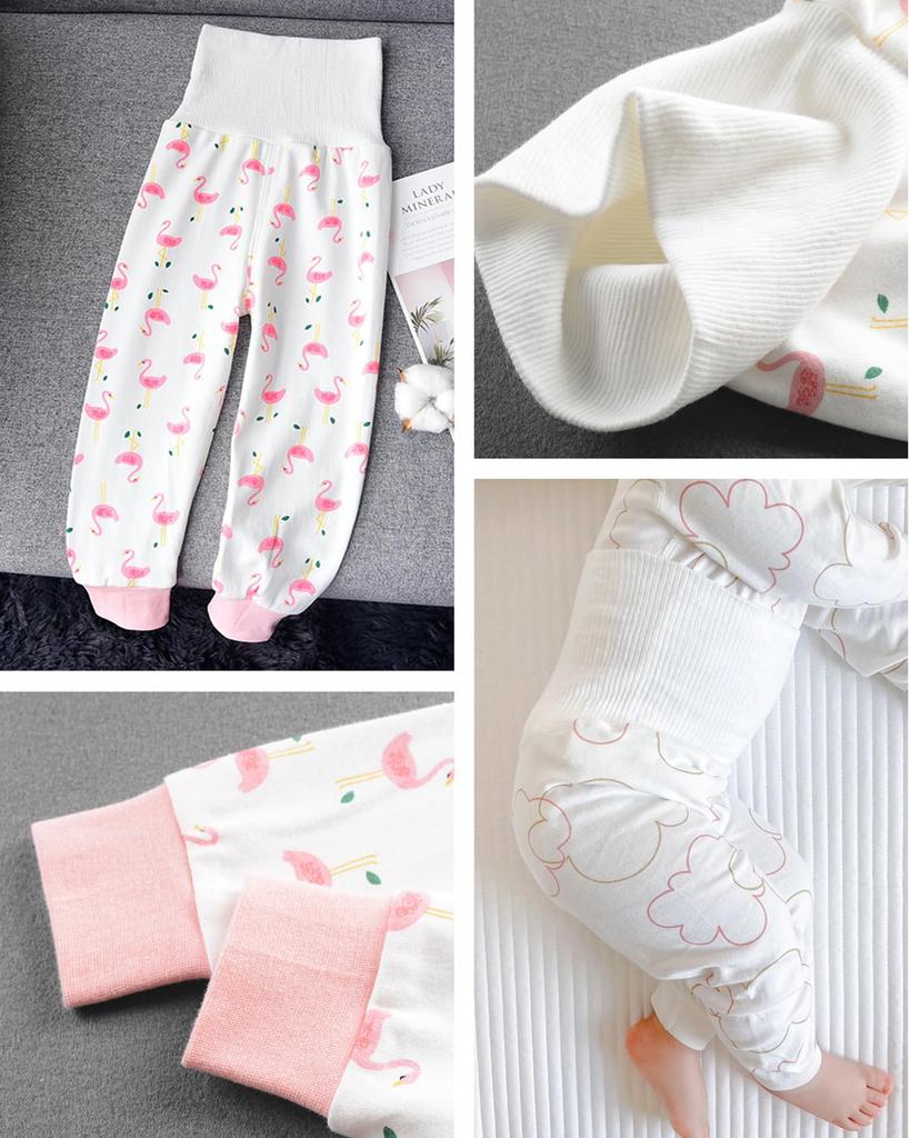 Futupe Baby Pajamas with Belly Open Long Loungewear for Boys and Suitable for and Sizes and 100 Size Warmer, Front, Sleeves, Cotton, Babies, Girls,