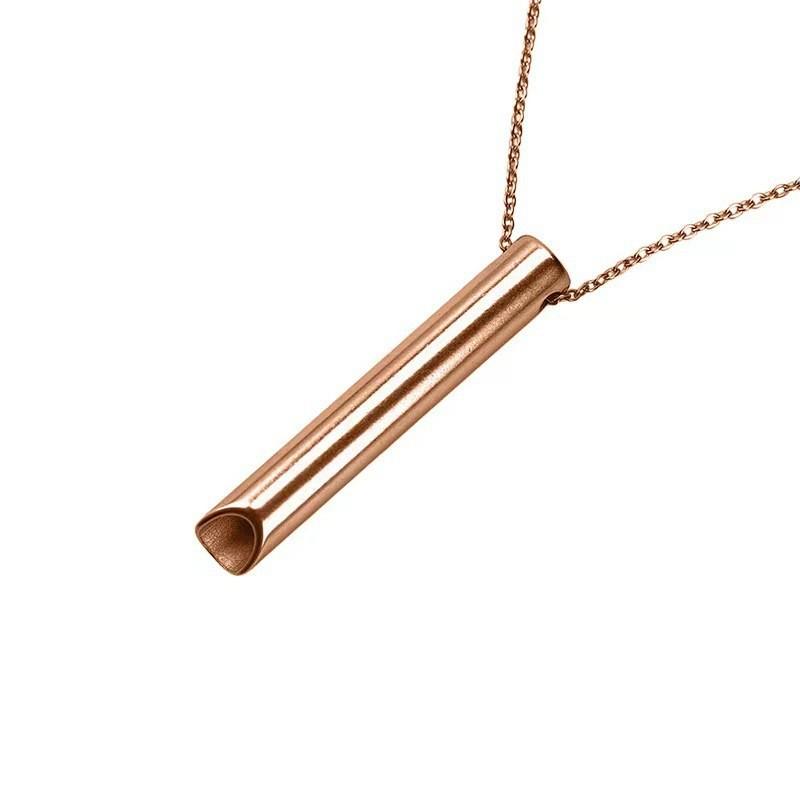 Stainless Steel Anxiety Breathing Necklace for Women Stress Relief Meditation Necklaces Yoga Ritual Female  Free Shipping